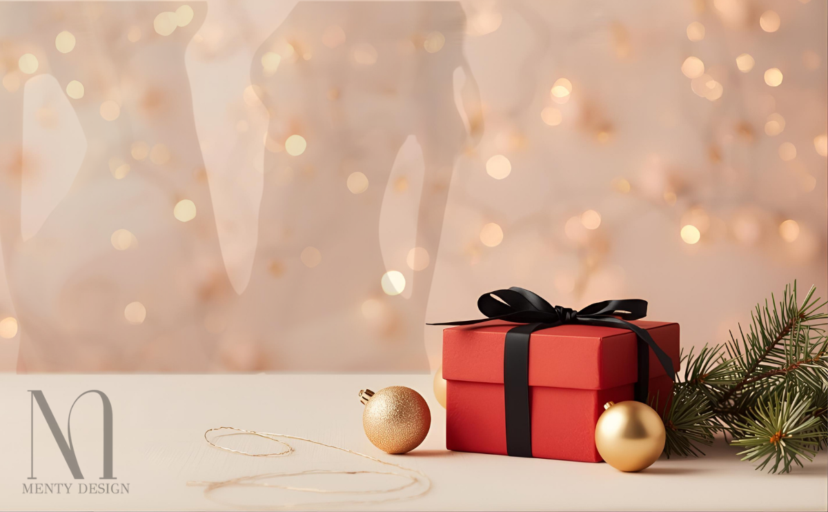 “Menty Design Yılbaşı Hediye Görseli – Zarif ve Minimal Tasarım”