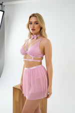 Pembe Tavşan Kostüm Takımı | Fantazi İç Giyim Bunny Set